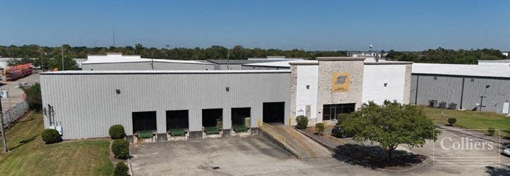 Industrial building aerial — West Rail Industrial Center loading apron (7310 West Rd listing card)